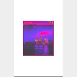 Synthwave Aesthetic City. Posters and Art